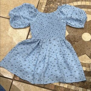 Adorable Blue Floral Kids Dress